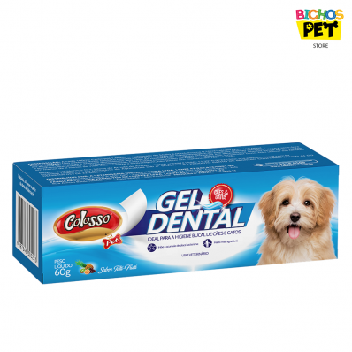 Gel Dental para Cães e Gatos Colosso Pet Tutti-Frutti 60g