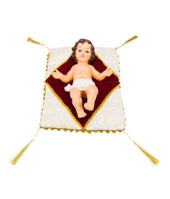 Menino Jesus Na Manjedoura 31cm - Enfeite Resina
