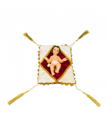 Menino Jesus Na Manjedoura 15cm - Enfeite Resina