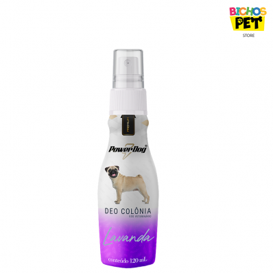 Deo Colônia para Cães e Gatos PowerDog Lavanda 120 ml