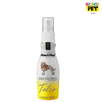 Deo Colônia para Cães e Gatos PowerDog Talco 120 ml