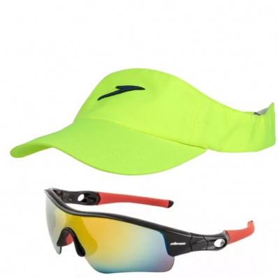 Viseira Speedo Wave + Óculos Running Esporte Beach Tennis 