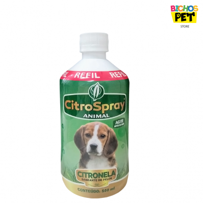 Refil Saneante de Pelos para Cães Citrospray Animal Vetbras 500 ml