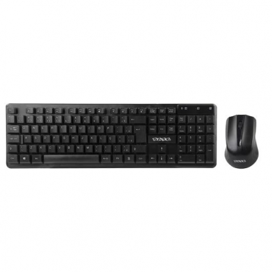 Teclado Kit Mouse e Satellite AK-741G - Sem Fio - 1000DPI - Portugues - Preto