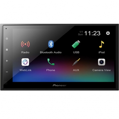 Som de carro Pioneer DMH-A345BT 6.8" - Preto