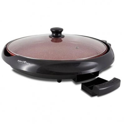 Grill Britania Top Grill Inox - 1200W - com Filtro - 220V - Preto e Vermelho