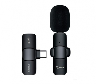 Microfone Sem Fio Quanta QTMISC10 USB-C