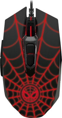 Mouse Wireless Xtech Miles Morales - com Fio XTM-M520SM - Preto/Vermelho