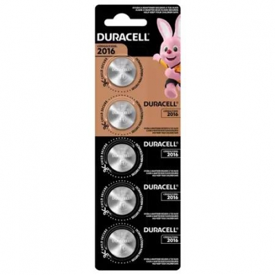 Pilha CR2016 Duracell PACK-5
