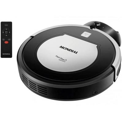 Robo Aspirador Mondial Fast Clean Advanced RB-04 - 40W - 330ML - Recarregavel - Preto