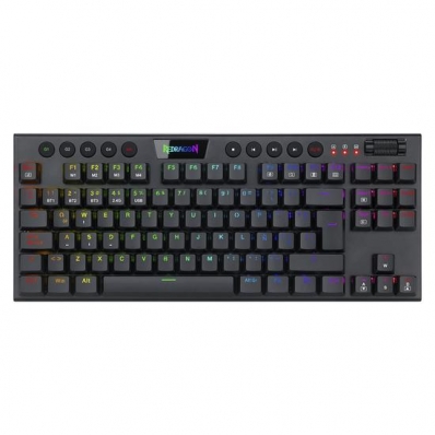 Teclado Redragon Horus TKL Wireless K621-RGB-SP Switch Red - Preto