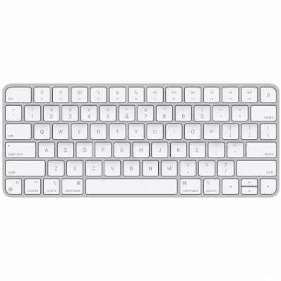 Teclado Sem Fio Apple Magic Keyboard A2450 MK2A3LL/A Ingles com Bluetooth - Prata