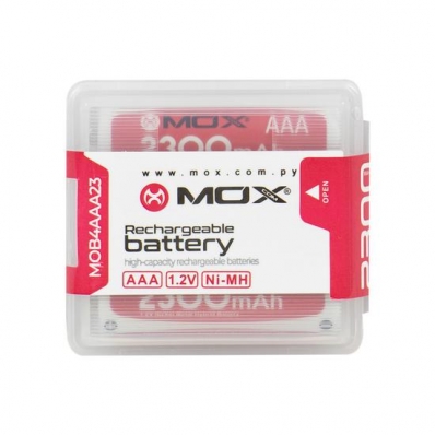 Pilha Mox MOB4AAA23 - AAA - 2300MAH - 4 Unidades - Recarregavel