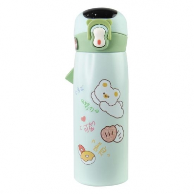 Garrafa Termica Vacuum 11240 Ursinhos Kids - 500ML - com Bico - Verde