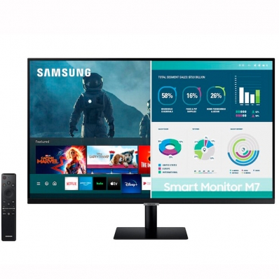 Monitor de 32" Samsung 4K Ultra HD USB/HDMI Bivolt - LS32AM702UNXZA