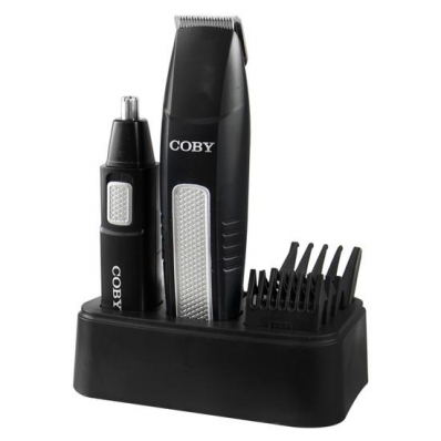 Maquina de Cortar Cabelo Coby CY3365-4111 - 3W - com Depilador Nasal - Recarregavel/Pilha - Preto
