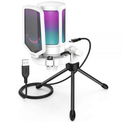 Microfone Fifine A6VW RGB White