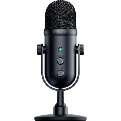 Microfone Razer Seiren V2 Pro USB para Stream Preto - RZ19-04040100-R3U1