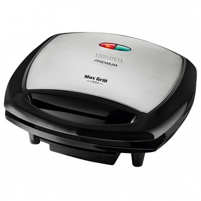 Grill Mondial Max Grill Inox Premium G-07 1.200 Watts Antiaderente 220V ~ 50/60 HZ - Preto/Prata