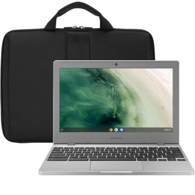 Notebook Samsung Chromebook 4 XE310XBA - Celeron N4020 1.1GHZ - 4/32GB - 11.6 - com Bolsa Case Logic - Cinza