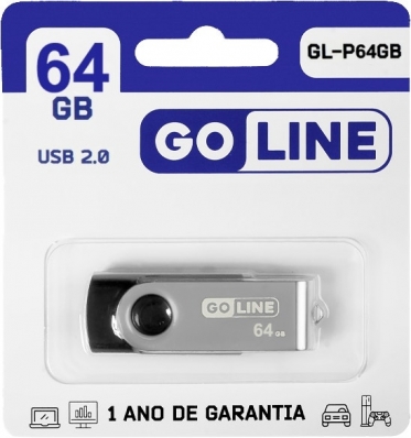 Pen Drive Goline 64GB 2.0 GL-P64GB Preto