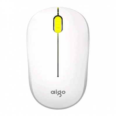 Mouse Aigo M35 - Branco e Amarelo