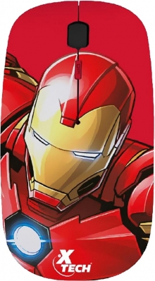 Mouse Wireless Xtech Iron Man - Sem Fio XTM-M340IM - Vermelho