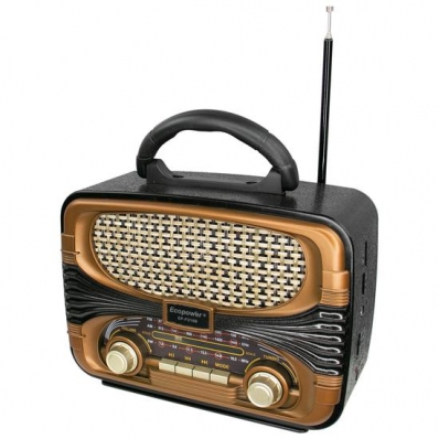 Radio Portatil Ecopower EP-F210B - USB/ SD/ Aux - AM/ FM/ SW - - Marrom