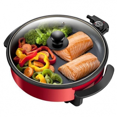 Panela Eletrica Mondial Multicook Red Premium PE-28 1.200 Watts 220V ~ 50/60 HZ - Vermelha/Preta