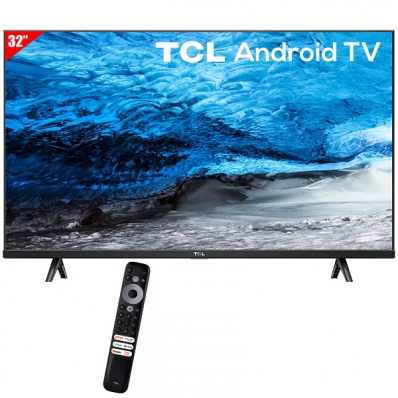 Smart TV LED 32" TCL 32S65A HD Android TV Wi-Fi e com Conversor Digital