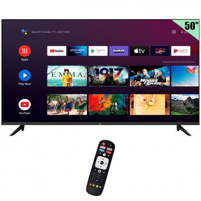 Smart TV LED 50" Mtek MK50FSAU 4K Ultra HD Android TV Wi-Fi e com Conversor Digital