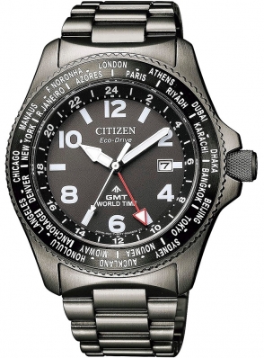 Relogio Masculino Citizen World Time BJ7107-83E - Analogico