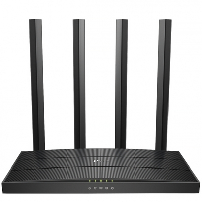Roteador Wireless TP-Link Archer C6 AC1300 V4.0 400 MBPS Em 2.4GHZ + 867 MBPS Em 5GHZ - Preto
