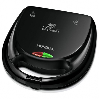 Sanduicheira Mondial Fast Grill S12 - 750W - 220V - Preto