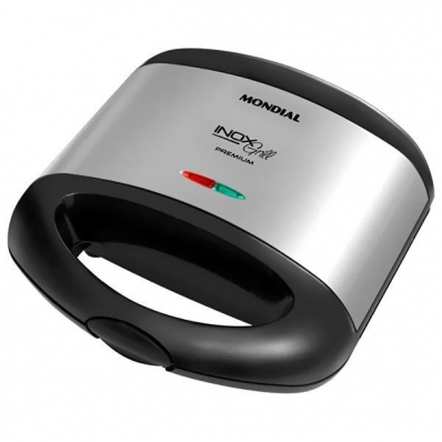 Sanduicheira e Grill Mondial Inox Grill Premium s-07 800 Watts 127V ~ 60HZ - Preto/Cinza