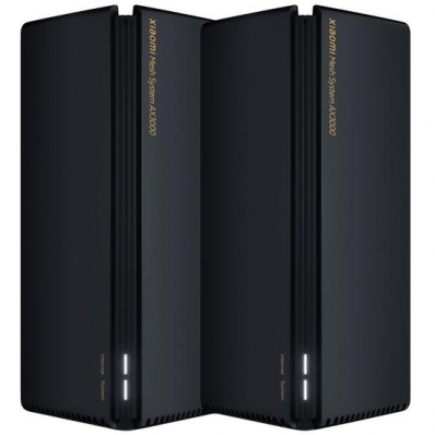 Roteador Wireless Xiaomi Mesh System AX3000 DVB4287GL - 2402/574MBPS - 2 Unidades - Preto