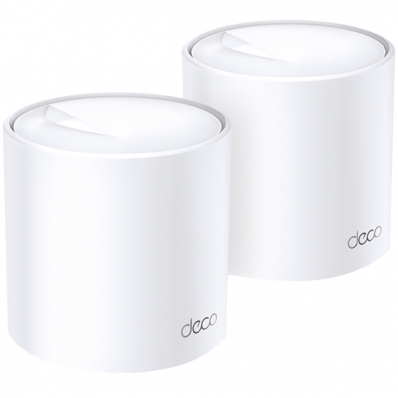 Roteador Wireless TP-Link Deco X20 AX1800 (2-Pack) 574 MBPS Em 2.4GHZ + 1201 MBPS Em 5GHZ - Branco