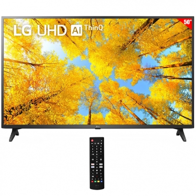 Smart TV LED 50" LG 50UQ7500PSF 4K Ultra HD Webos Ai Thinq Wi-Fi e com Conversor Digital