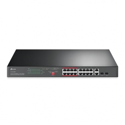Switch TP-Link TL-SG1218MP - 16 Portas Poe+ / 2 Portas Gigabit SFP - 1000MBPS - Cinza