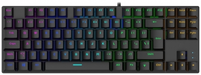 Teclado Gamer Satellite GK-51 King Fight RGB Mecanico com Fio Preto - (Ingles)