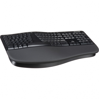 Teclado Microsoft Ergonomico USB Ingles Preto - LXN-00001