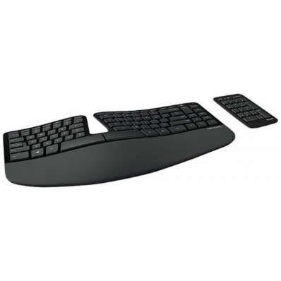 Teclado Microsoft Sculpt Ergonomico USB Ingles Preto - 5KV-00001