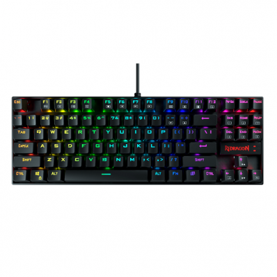 Teclado Redragon K552-KP Kumara Black Rainbow PT