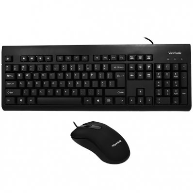 Teclado Viewsonic CU1251 Ingles USB + Mouse 1.000 Dpi - Preto