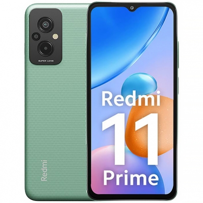 Smartphone Xiaomi Redmi 11 Prime Dual Sim de 128GB/6GB Ram de 6.58" 50+2+2MP/8MP - Playful Green (India)