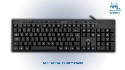 Teclado Mtek KP507X1 Multimidia USB Portugues BLK