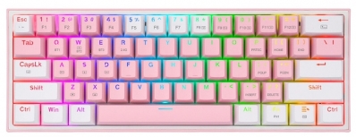 Teclado Gamer Redragon K616-RGB Fizz Pro Rosa (Ingles - 3 Modos)