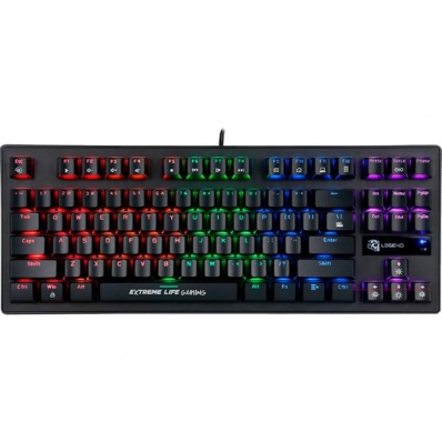 Teclado Gamer Mecanico Elg TGML Legend - com Fio - Ingles - Termoplastico - Outemu Blue - Preto