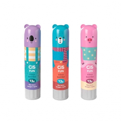 Cola bastão Fun 13g cores avulso