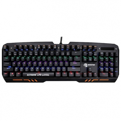 Teclado Gamer Mecanico Elg Shooter TGMS Ingles USB com Backlight - Preto